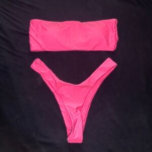 Hot pink bikini